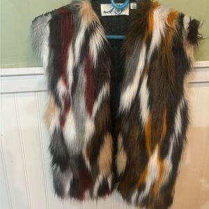Colorful Faux Fur Vest